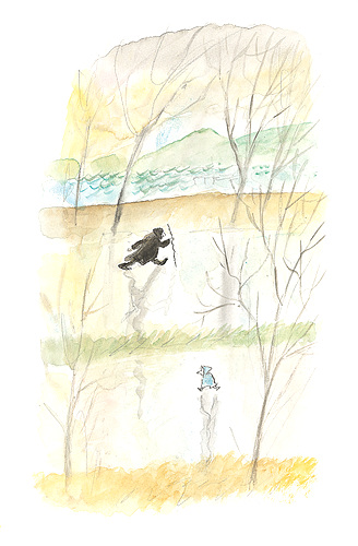 좀머씨 이야기 L'histoire de M. Sommer, 1991, 펜, 잉크와 채색, 45ⅹ34cm MS01