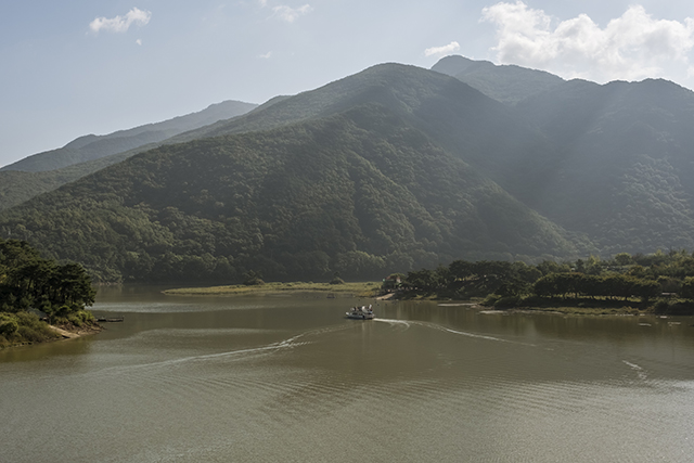 산막이옛길 전망대에서 본 괴산호 ▲ 산막이옛길 전망대에서 본 괴산호