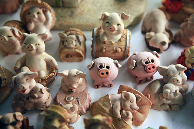 ▲ 돼지박물관에 전시된 귀여운 돼지 소품