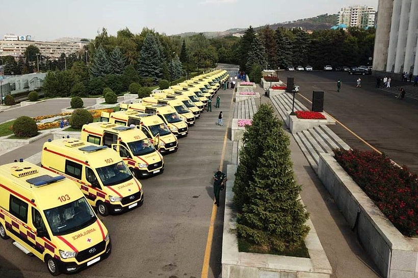 ▲ 현대자동차가 카자흐스탄 복지부에 구급용 차량으로 쏠라티 625대의 공급 계약을 체결했다고 밝혔다.