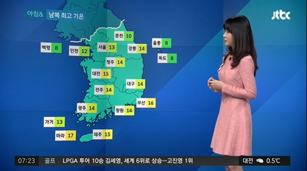 ▲ 오늘 날씨 미세먼지 좋음 추위 낮부터 풀려 (사진: JTBC 뉴스)