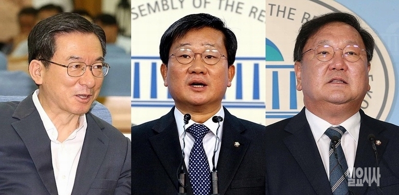 ▲ (사진 왼쪽부터)정성호·전해철·김태년 더불어민주당 의원