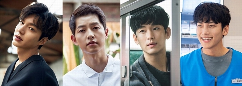 ▲ (사진 왼쪽부터)배우 이민호·송중기·김수현·지창욱