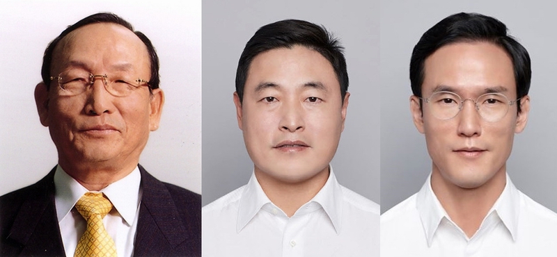 (사진 왼쪽부터)조양래 한국타이어 회장과 장남 조현식 부회장, 차남 조현범 사장 ▲ (사진 왼쪽부터)조양래 회장, 조현식 부회장, 조현범 사장