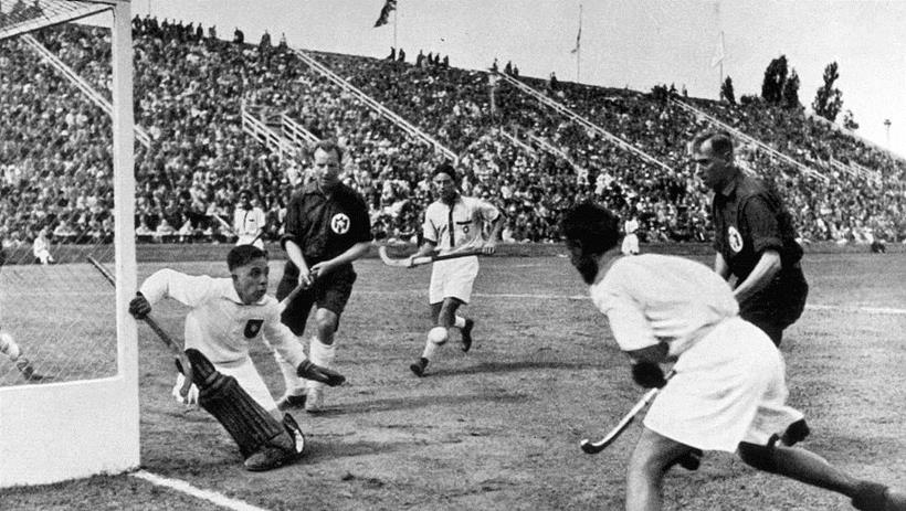 ▲ 1936 베를린 올림픽 결승전, 인도와 독일의 경기.