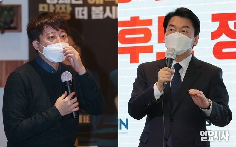 이준석 국민의힘 대표와 안철수 국민의당 대선후보 ⓒ고성준·박성원 기자