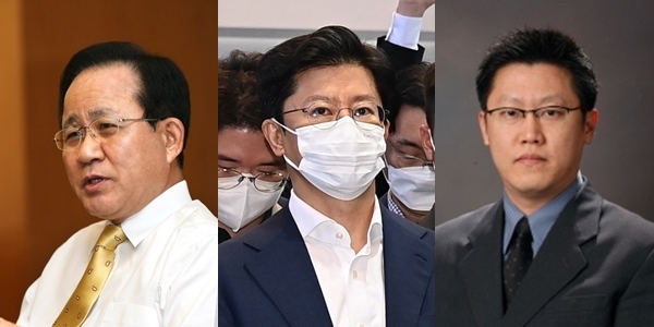 (사진 왼쪽부터)허진규 일진그룹 회장, 허정석 일진홀딩스 부회장, 허재명 일진머티리얼즈 사장 ⓒ포스텍·박성원 기자