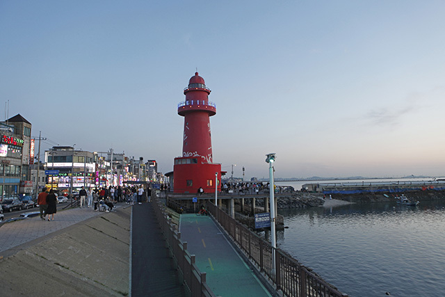 오이도항의 일몰