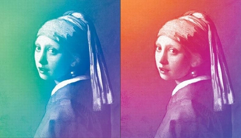 진주귀걸이를 한 소녀,160x120cm,티타늄미러에페인팅,2022