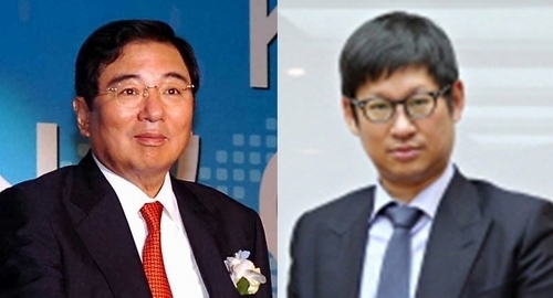 양규모 KPX그룹 회장과 양준영 KPX그룹 부회장 ⓒ한화
