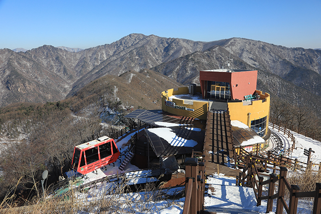문경단산관광모노레일과 상부 승강장