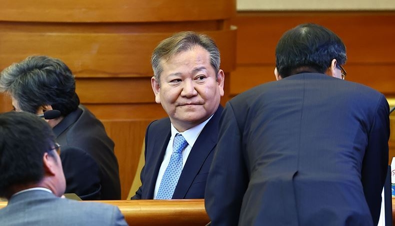 지난 9일, 서울 종로구 소재의 헌법재판소 탄핵소추 심판 변론에 출석한 이상민 행정안전부 장관 ⓒ뉴시스