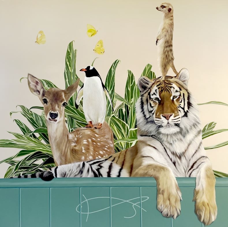 Symbiosis(pot), 110.0x110.0cm, Oil on Canvas, Mixed Media, 2022 ⓒ더 트리니티 