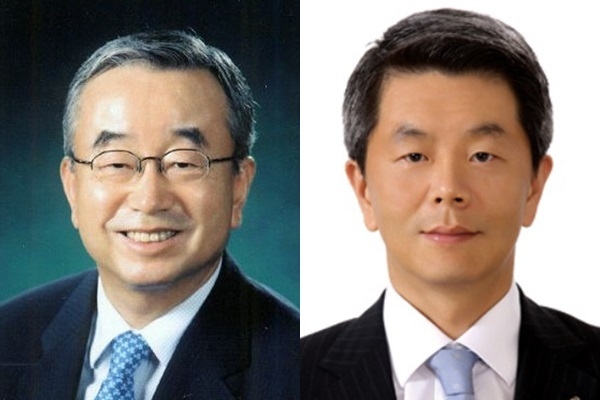 이병무 아세아그룹 명예회장과 이훈범 회장 ⓒ아시아시멘트