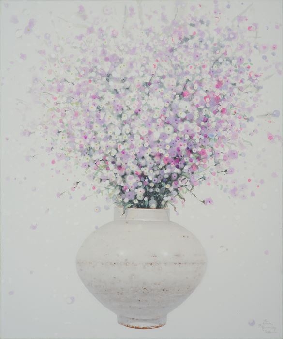 Nature-diary 72.7X60.6 oil,stone powder on canvas 2017