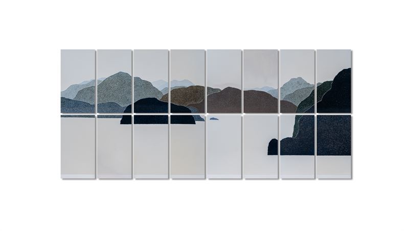 Landscape140 202 x 54 cm Ceramic 2024 ⓒHaiying Hu