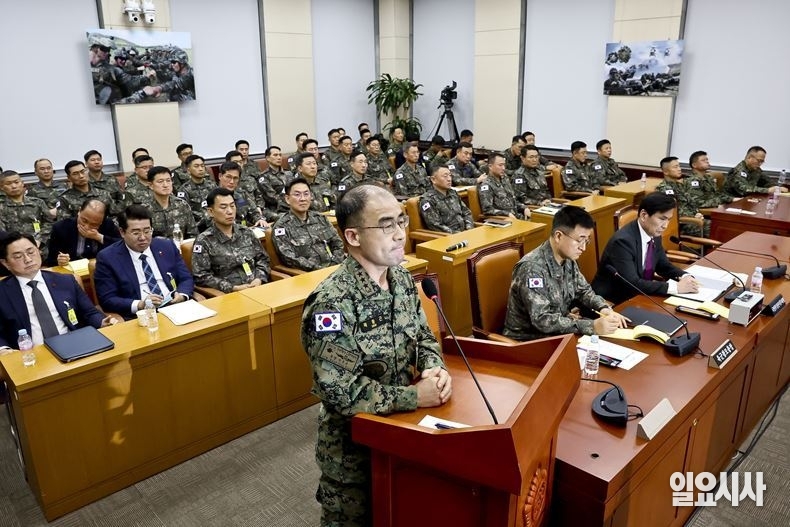 지난달 10일, 서울 여의도 국회서 열린 국방위원회 현안 질의에 출석한 당시 곽종근 육군 특전사령관 ⓒ고성준 기자