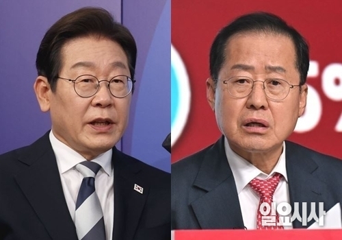 (사진 왼쪽부터)이재명 더불어민주당 대선후보와 홍준표 전 대구시장 ⓒ국회사진취재단