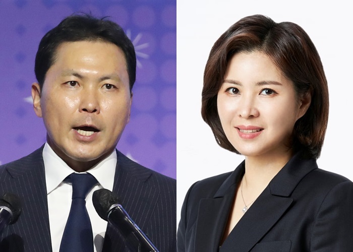 (사진 왼쪽부터)윤상현 콜마홀딩스 부회장과 윤여원 콜마비앤에이치 사장 ⓒ뉴시스·한국콜마그룹