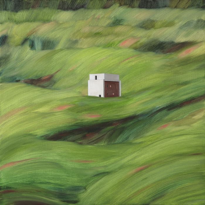 최제이, The sanctuary56, 2025, Oil on canvas, 65×65cm ⓒ호리아트스페이스