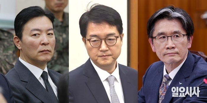 (사진 왼쪽부터)김성훈 전 대통령경호처 차장, 심우정 검찰총장, 오동운 공수처장 ⓒ고성준·문경덕 기자