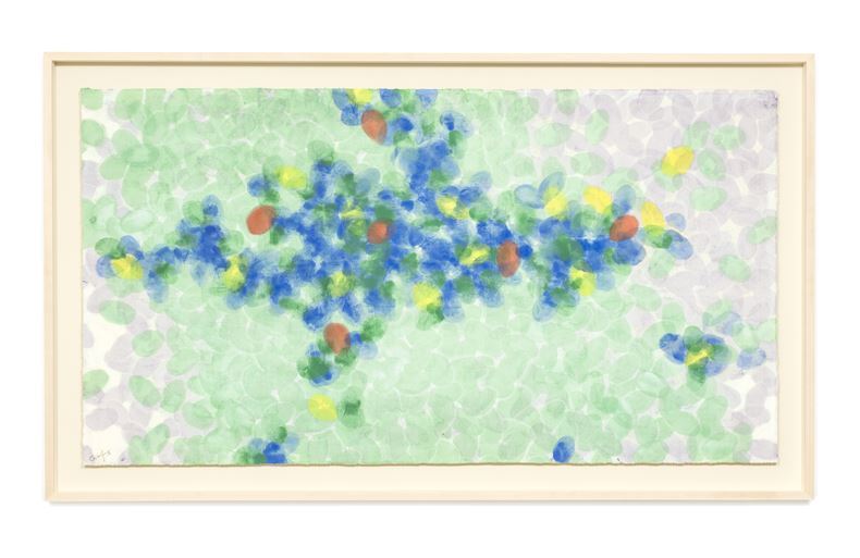 곽인식, Work 85-BG, 1985, 종이에 채색, 96.5 × 180cm ⓒ갤러리현대 본관