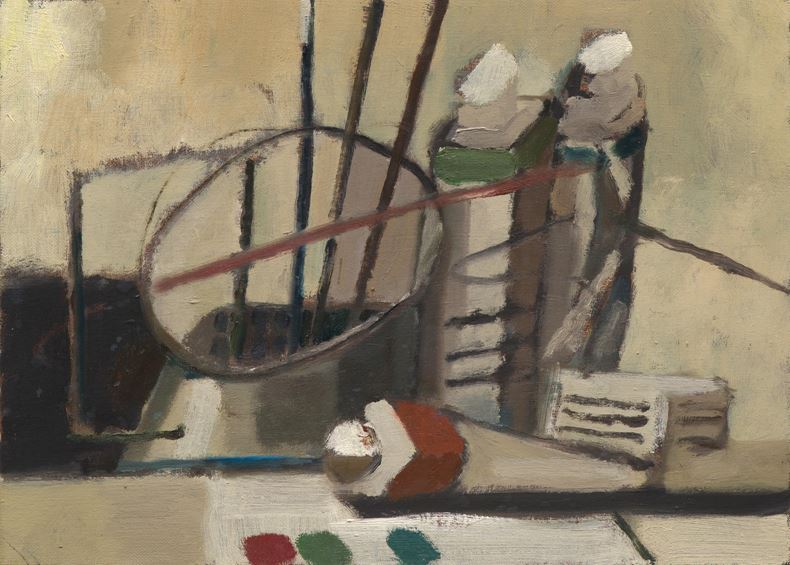 장승근, 그림도구, 2025, oil on canvas, 24.2x33.4cm ⓒ오에이오에이