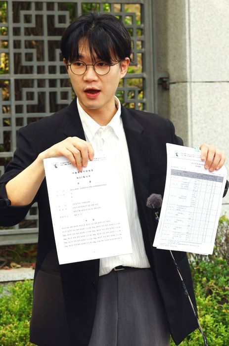 마약 수사 외압 기자회견 중인 이창명 변호사 ⓒ뉴시스