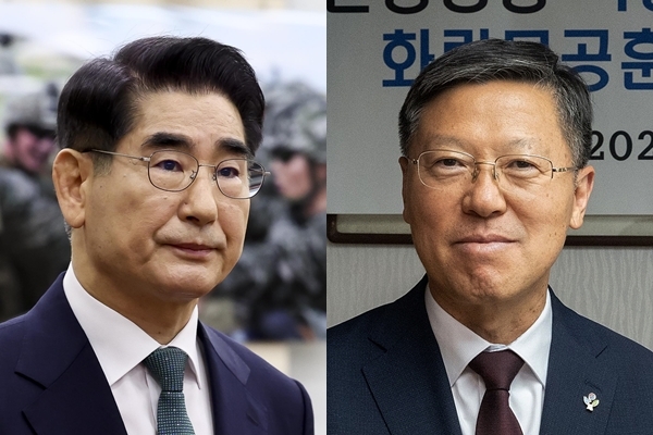 (사진 왼쪽부터) 김용현 전 국방부 장관과 오영대 전 국방부 인사기획관 ⓒ고성준 기자, 뉴시스 