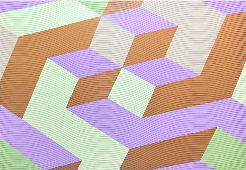 HUE 112 x 163cm Acrylic 2ouache, gel on modeling made canvas 2025