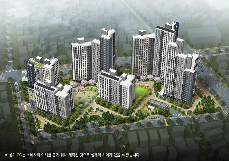 두산위브 더센트럴 수원 조감도 ⓒ참컴