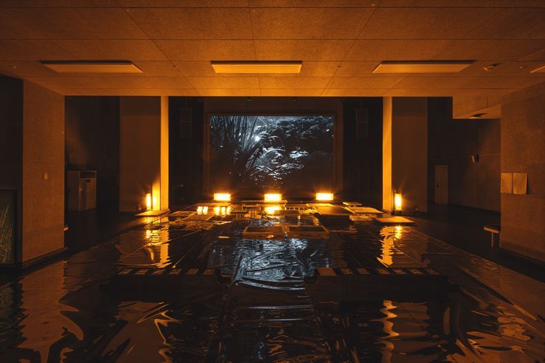 차연서, 살도 뼈도 없는 나에게, 2024, 그림들, 조명, 음향, 설치, 시간, 그리고 관객들, 50분, 사진 서스테인웍스 ⓒ서울문화재단 유망예술페스타