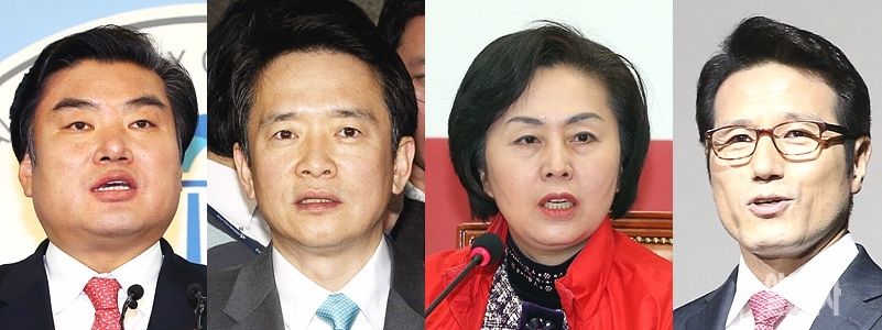 새누리당 원유철·남경필 의원, 김영선 전 의원, 정병국 의원 (사진 왼쪽부터)