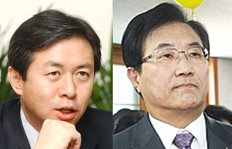 민주당 김영춘 전 의원, 이해성 전 청와대 홍보수석 (사진 왼쪽부터)