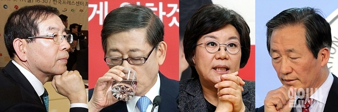 박원순 서울시장, 새누리당 김황식·이혜훈·정몽준 후보 (사진 왼쪽부터)