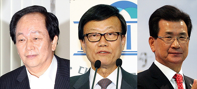 서규용 전 농림식품부 장관, 윤진식 새누리당 의원, 이시종 충북도지사 (사진 왼쪽부터)