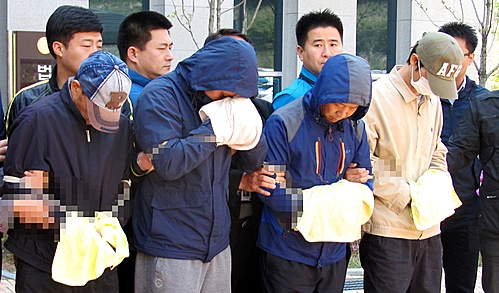 구속영장이 청구된 서해호 선원들 <사진=뉴시스>