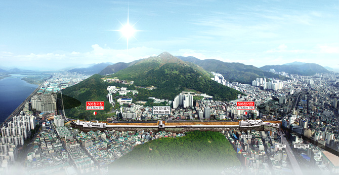 <부산도시철도 사상~하단선 5공구 조감도>