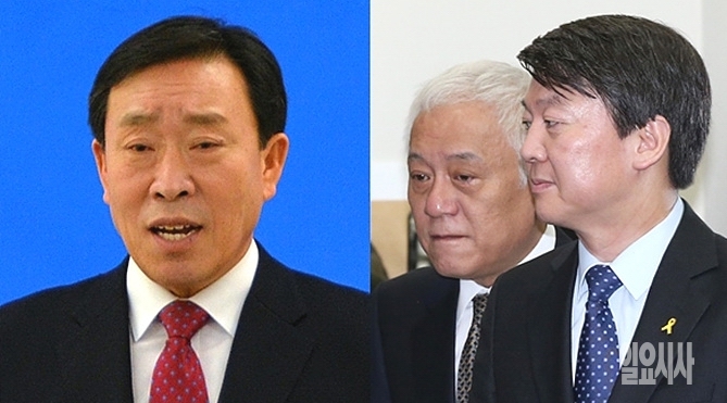 제종길 새정치연합 안산시장 후보와 김한길·안철수 새민련 공동대표