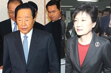 김영삼 전 대통령과 박근혜 대통령 <사진=뉴시스>
