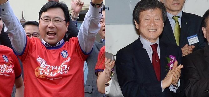 도성환 홈플러스 대표이사, 이승한 홈플러스 그룹 회장 <사진=뉴시스>