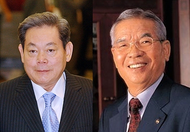 이건희 삼성전자 회장, 최수부 고(故) 광동제약 회장