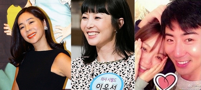 배우 이혜영·이윤성, 배우 채림과 중국 배우 가오쯔치 (사진 왼쪽부터)