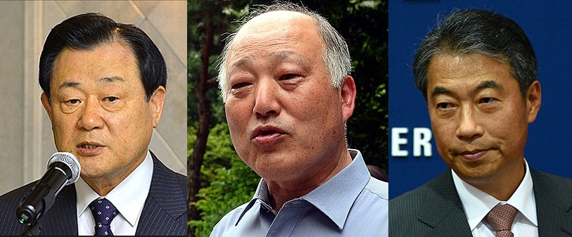 (사진 왼쪽부터) 이병기 국정원장·김명수 사회부총리 겸 교육부 장관·정종섭 안전행정부 장관 후보자 <사진=뉴시스>