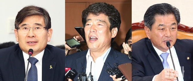(사진 왼쪽부터) 새정치민주연합 김재윤·신계륜·신학용 의원