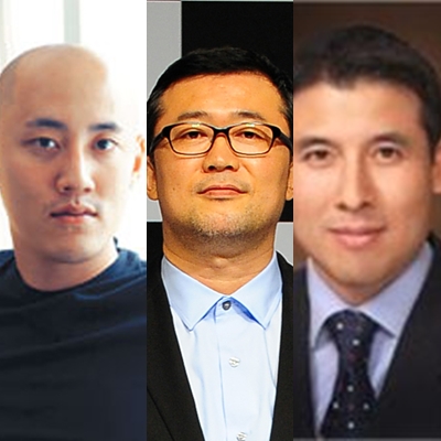 박용만 두산그룹 회장 아들 박서원 빅앤트 인터내셔널 대표, 부영그룹 이중근 회장 막내아들 이성한씨, 조석래 효성그룹 회장 차남 조현문 전 사장 (사진 왼쪽부터)