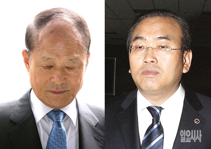 이상득 전 의원과 박영준 전 지식경제부차관 <사진=일요시사 DB>