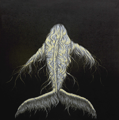 순례자(3) 한지에 먹, 과슈 채색(162×162cm)