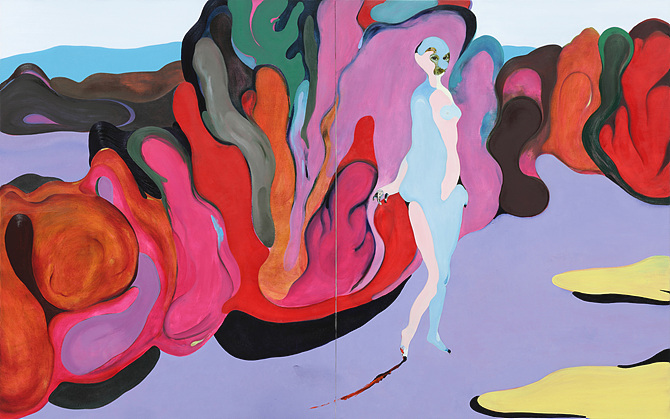 인간연구, 캔버스에 오일, 261x162cm,2014
