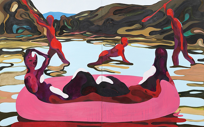 인간연구, 캔버스에 오일, 261x162cm
